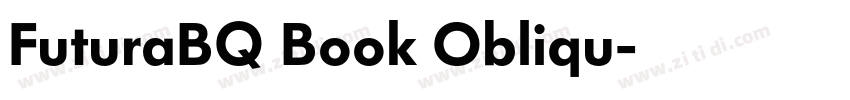 FuturaBQ Book Obliqu字体转换